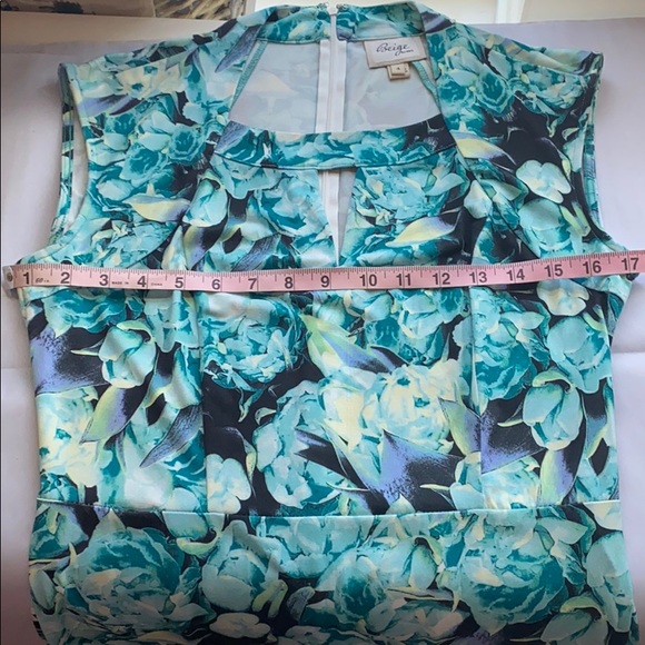 Beige by eci floral keyhole neck stretchy dress 4 - Picture 5 of 7